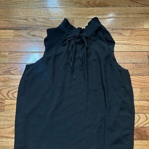 Karl Lagerfeld Black Textured Blouse